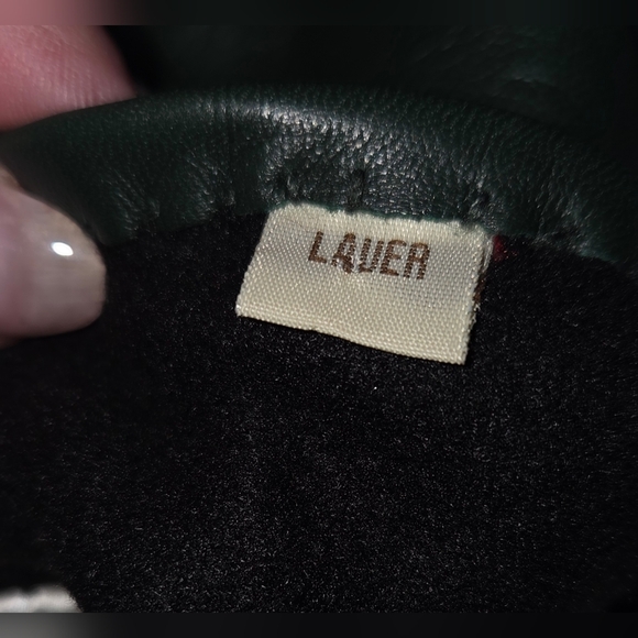 Lauer Dark Green Soft Leather Dress Gloves Women's M With Button Accents - Picture 3 of 7